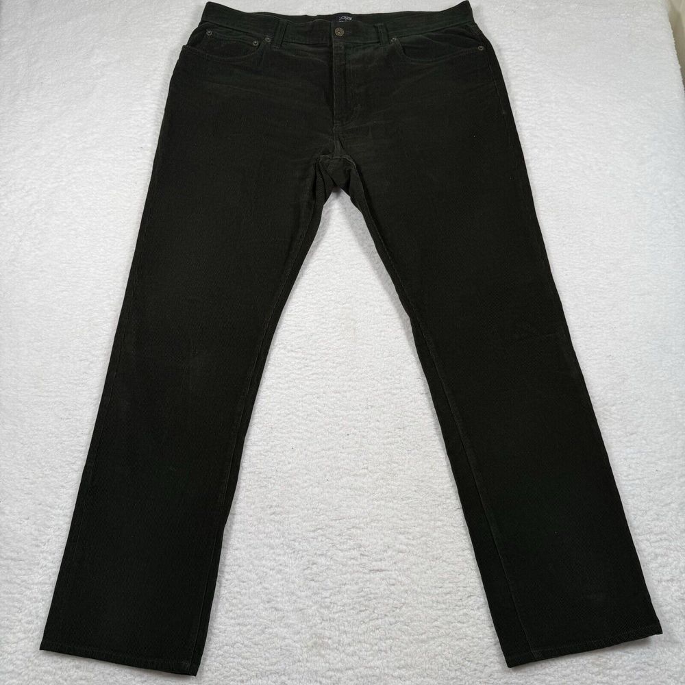 J Crew Pants Mens 36x32 (Fits‎ 38x31) Green The Sutton Corduroy Straight Casual